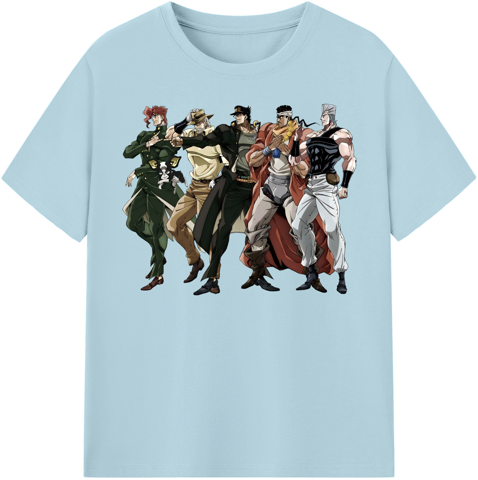 （画像用） ジョジョの奇妙な冒険 JoJo's Bizarre Adventure 綿100％半袖Tシャツ（フロントプリント）